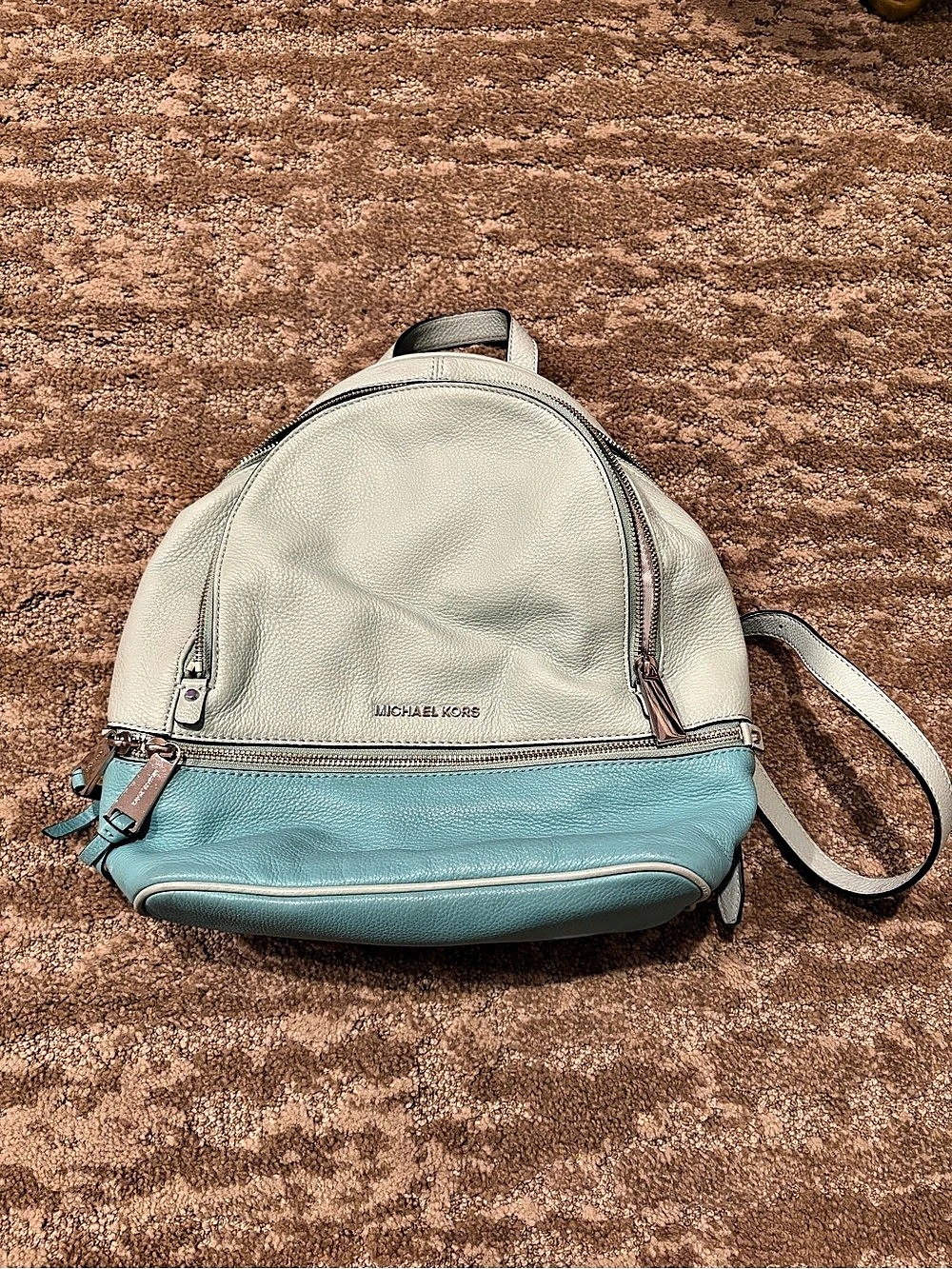 Michael Kors Rhea Zip Medium Backpack Blue